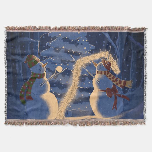 A Snowman Christmas スローブランケット (正面)
