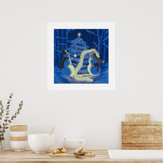 A Snowman Christmas Poster ポスター (キッチン)