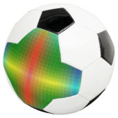 A soccer ball features a colorful geometric  サッカーボール (3/4)