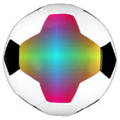 A soccer ball with a rainbow gradient pattern サッカーボール (回転)