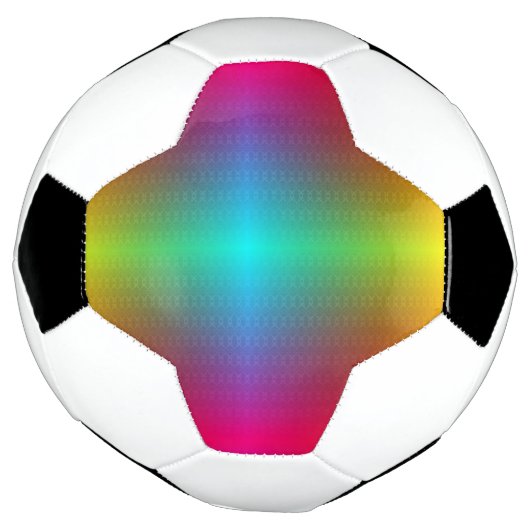 A soccer ball with a rainbow gradient pattern サッカーボール (回転)