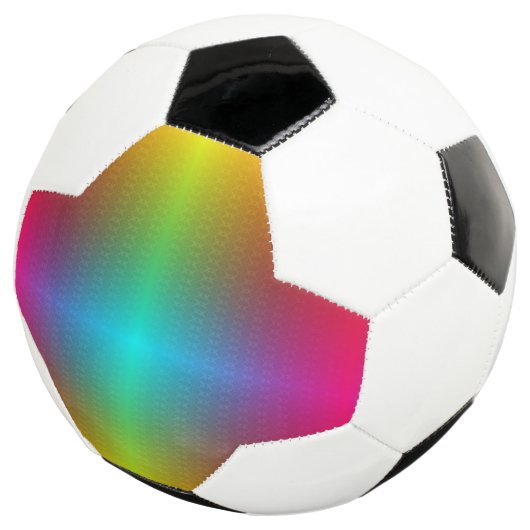 A soccer ball with a rainbow gradient pattern サッカーボール (3/4)