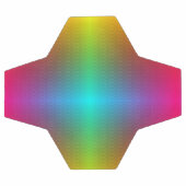 A soccer ball with a rainbow gradient pattern サッカーボール (フラット)