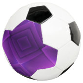 A soccer ball with a unique geometric purple  サッカーボール (3/4)