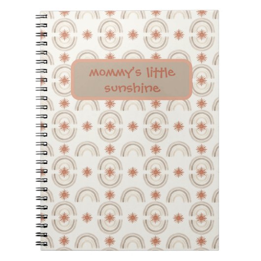 A soft, boho-inspired baby design ノートブック (正面)