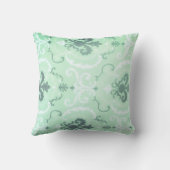 A soft pastel green Throw Pillow クッション (裏面)