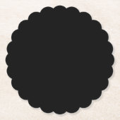 A solid black textured surface fills the entire ペーパーコースター (正面)