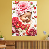 A Soul in Bloom – January Birth Flower キャンバスプリント (インサイチュ (リビング))