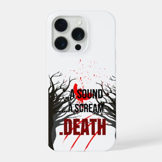 A Sound… A Scream… Death – Dark Horror Forest Phon iPhoneケース (裏面)