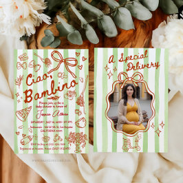 A special Delivery Photo Green Invitation 招待状