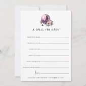 A Spell for Baby Halloween Baby Shower Wishes Card 招待状 (正面)