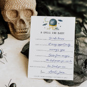A Spell for Baby Halloween Baby Shower Wishes Card 招待状