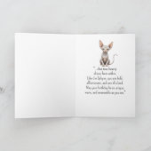 A Sphynx Cat Personality Birthday Fun Animal カード (内部)