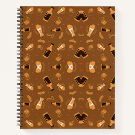 A spiral notebook with a brown cover ノートブック
