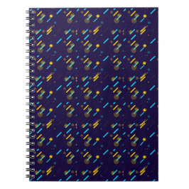 A spiral notebook with a dark blue cover  ノートブック