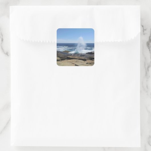 A Splash of Adventure at Schoodic Point スクエアシール (バッグ)