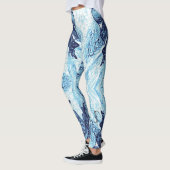 A Splash Of Aqua Blue レギンス (左)