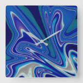 A Splash of Blue スクエア壁時計 (正面)