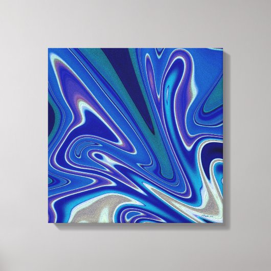 A Splash of Blue  16x16 キャンバスプリント (正面)