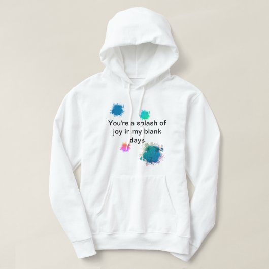 "A splash of joy" hoodie for men パーカ (デザイン正面)