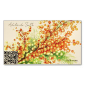 a spring branch of mimosa, bright, yellow マグネット名刺 (正面)