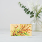 a spring branch of mimosa, bright, yellow 名刺 (スタンド正面)