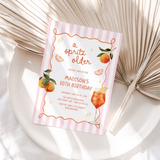 A Spritz Older Hand Drawn Birthday 招待状