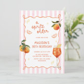 A Spritz Older Hand Drawn Birthday 招待状 (スタンド正面)