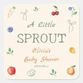 A Sprout Baby Shower スクエアシール (正面)