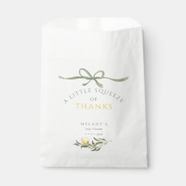 A Squeeze of Thanks Lemon Citrus Baby Shower フェイバーバッグ
