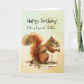 A Squirrel Personality Birthday Fun Animal カード (正面)