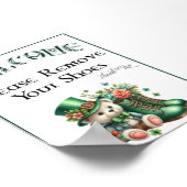 A St Patricks Day Please Remove Shoes Sign ポスター (角)