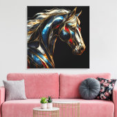 A Stallion 威厳のある - Ai On The Move キャンバスプリント (インサイチュ (リビング))