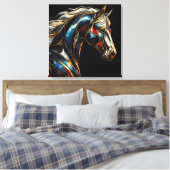 A Stallion 威厳のある - Ai On The Move キャンバスプリント (インサイチュ (寝室))
