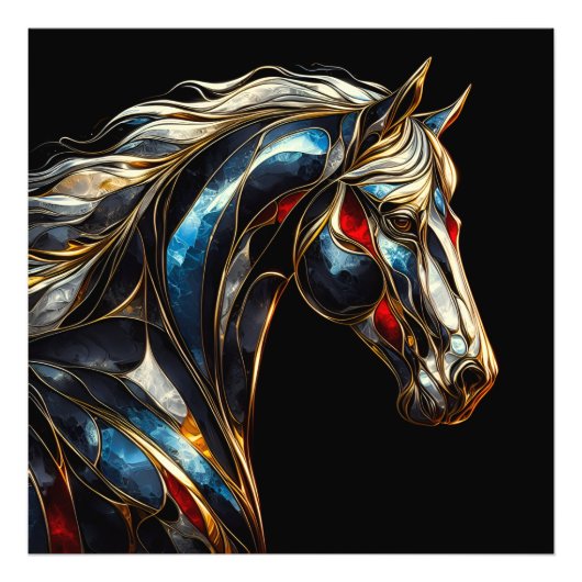 A Stallion 威厳のある - Ai On The Move フォトプリント (正面)