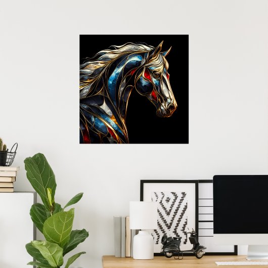 A Stallion 威厳のある - Ai On The Move ポスター (ホームオフィス)