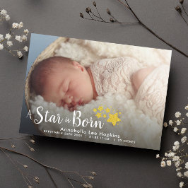 A Star is 生まれ誕生写真発表葉書 案内ポストカード
