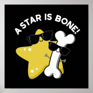 A Star Is Bone おもしろい Movie Title Pun Dark BG ポスター