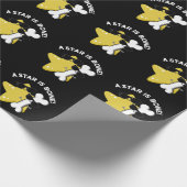 A Star Is Bone おもしろい Movie Title Pun Dark BG ラッピングペーパー (角)