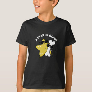 A Star Is Bone おもしろい Movie Title Pun Dark BG Tシャツ
