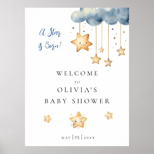 A Star is Born Baby Shower Welcome ポスター (正面)