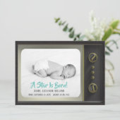 A Star Is TV生まれベビー誕生発表写真 案内状 (スタンド正面)