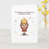 A Star Like You Nutcracker Card by Puchi Dōshi カード (黄色い花)