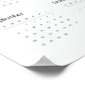 A starry night sky photo 2026 white calender ポスター (角)