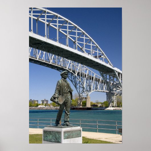 A statue of Thomas Edison by local artist Mino ポスター (正面)