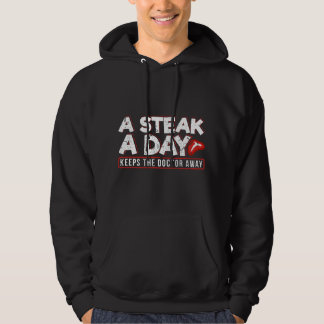 A Steak A Day Carnivore Diet Anti-Vegan Anti-Veget パーカ