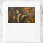 A sticker of The Drone Lord fighting 長方形シール (バッグ)