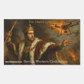 A sticker of The Drone Lord fighting 長方形シール (正面)