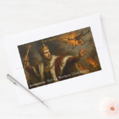 A sticker of The Drone Lord fighting 長方形シール (封筒)