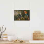 A Still Life With Fruit, Parrots And a Cockatoo ポスター (キッチン)